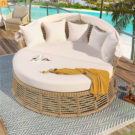 Chaise Lounge Canopy Round Daybed