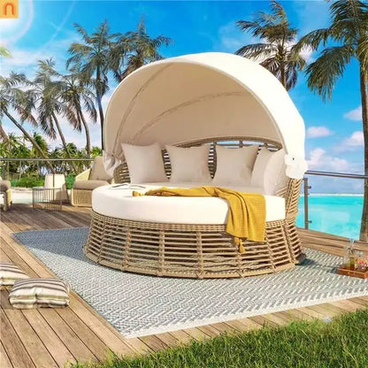 Chaise Lounge Canopy Round Daybed