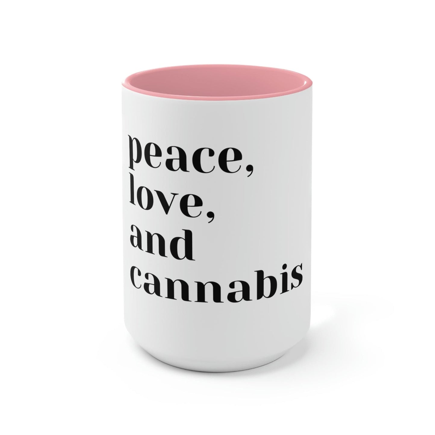 "Peace, Love and Cannabis" Mug