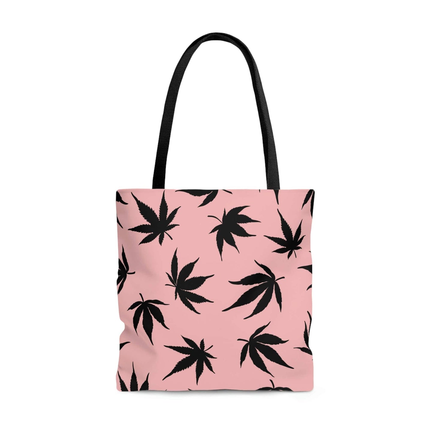 Marijuana Leaves Pink Tote Bag