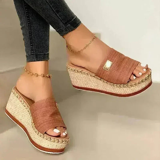 Women's Platform Hemp Sandals