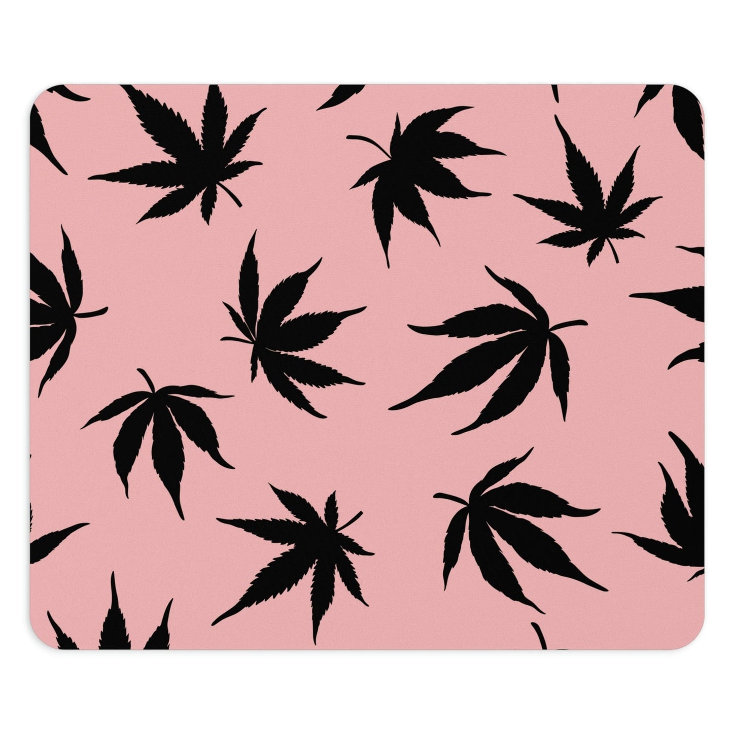 Marijuana Leaves Pink Mouse Pad