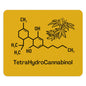 Tetrahydrocannabinol (THC) Yellow Mouse Pad