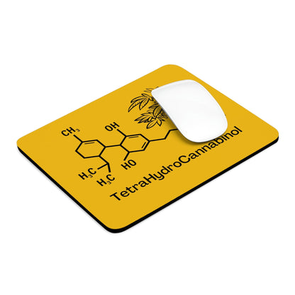 Tetrahydrocannabinol (THC) Yellow Mouse Pad