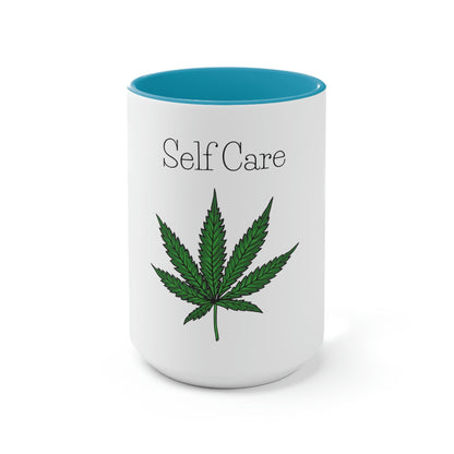 "Self Care" Pot Leaf Mug