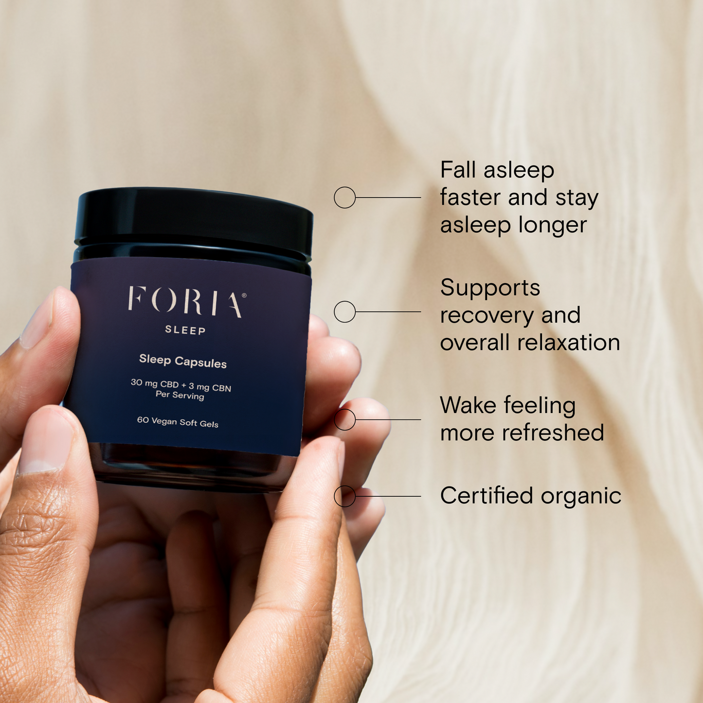 Foria's CBD/CBN Sleep Capsules