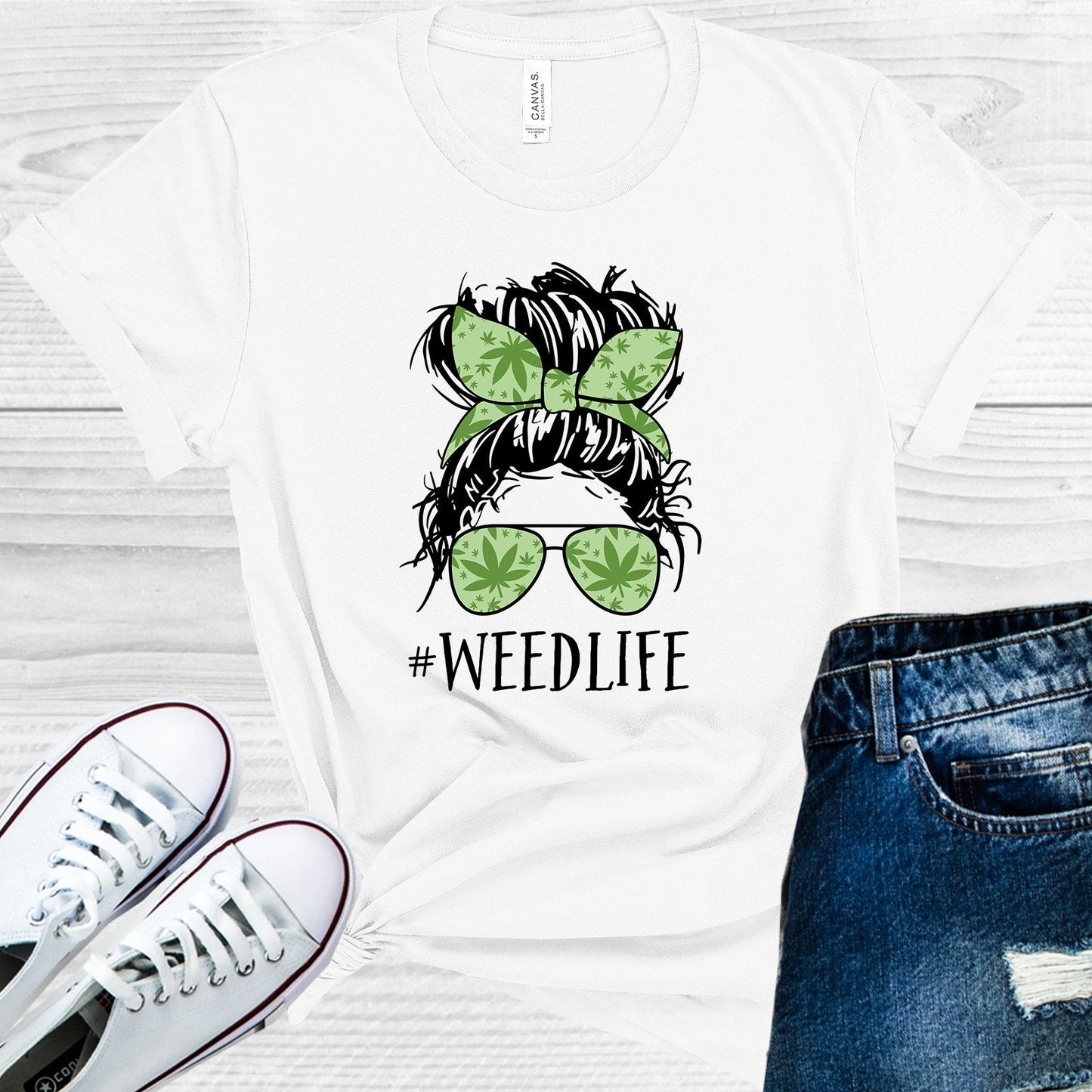 Hashtag Weed Life Graphic Tee
