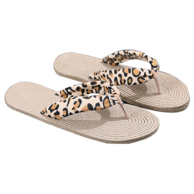 Hemp Floral Flip Flops