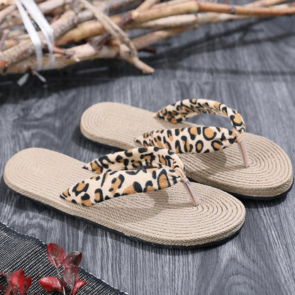 Hemp Floral Flip Flops